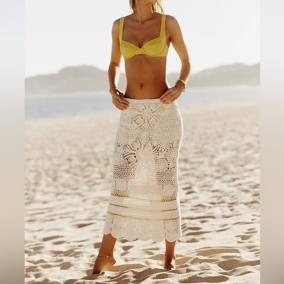Free People Dresses & Skirts - Free People Salty Point Crochet Skirt - XS